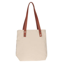 Load image into Gallery viewer, Amazing Grace Cream And Brown Canvas Tote Bag - 2 Corinthians 12:9
