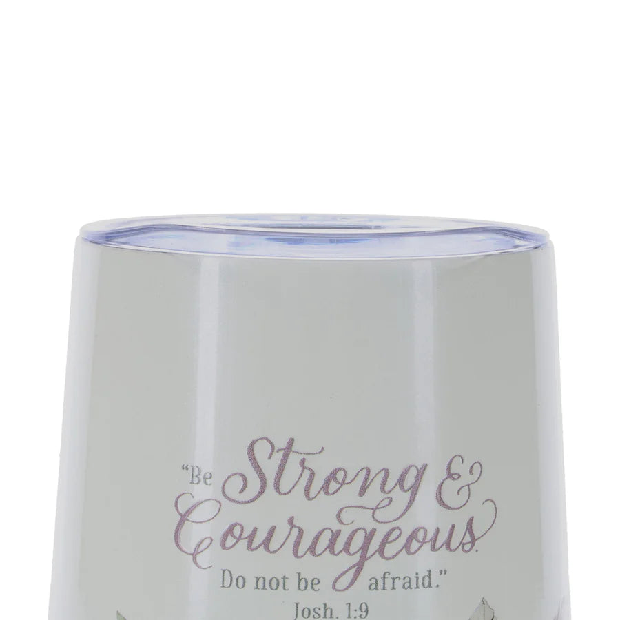 Be Strong and Courageous, Do Not Be Afraid Stainless Steel Travel Mug