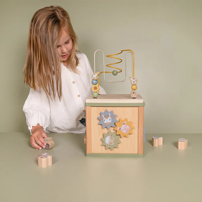 Wooden Activity Cube | Little Fram