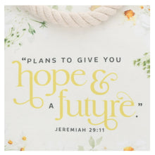 Load image into Gallery viewer, Plans to give you hope &amp; a future canvas tote bag
