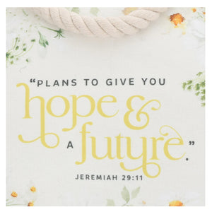 Plans to give you hope & a future canvas tote bag