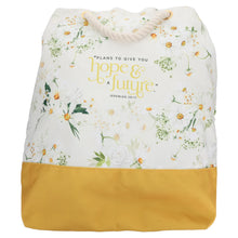 Load image into Gallery viewer, Plans to give you hope &amp; a future canvas tote bag
