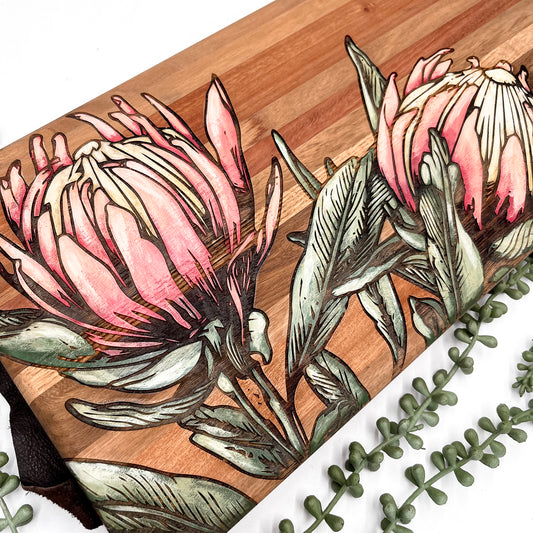 Houtbord | Protea
