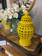 Load image into Gallery viewer, Large Yellow Ginger Jar
